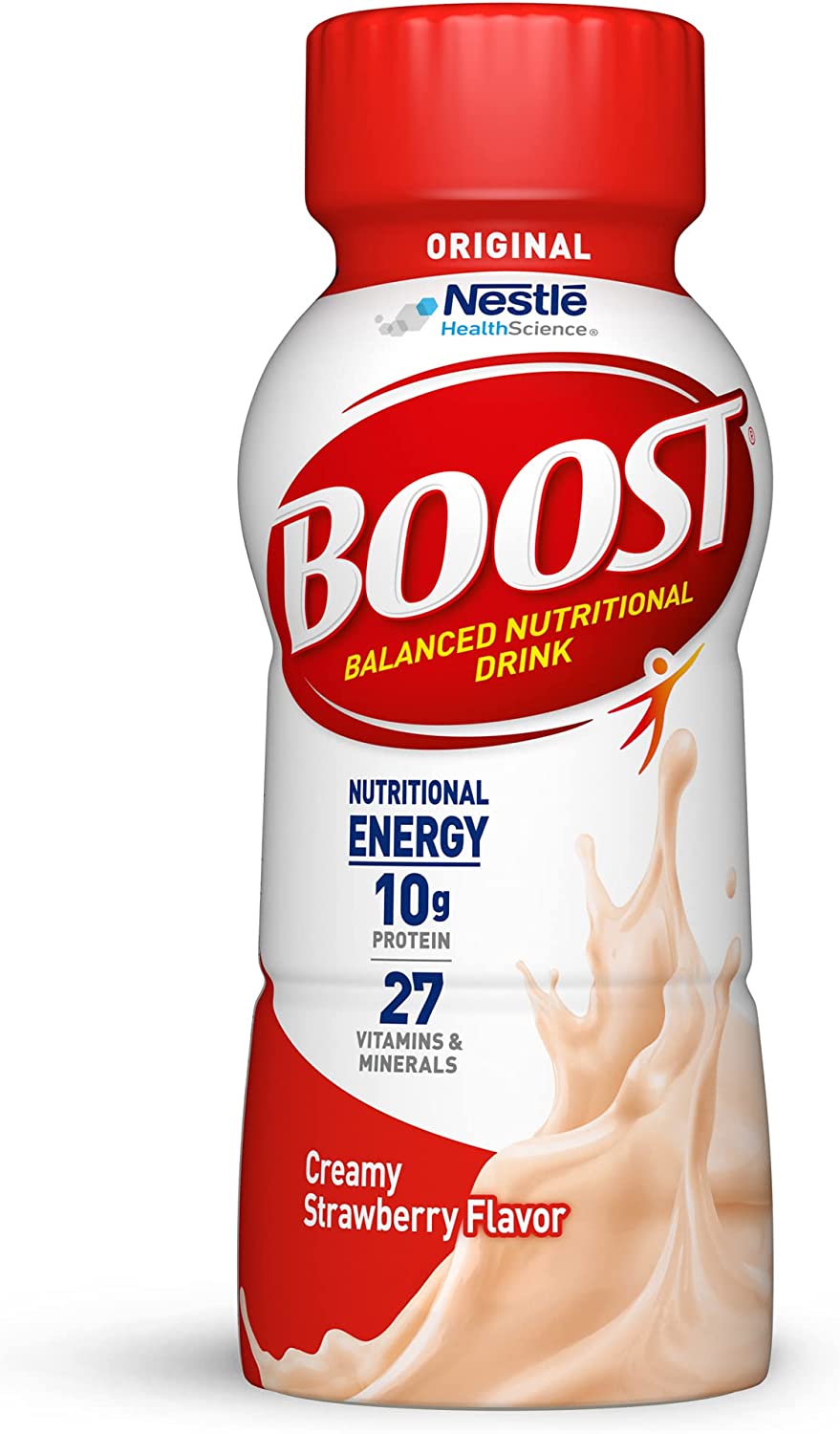 BOOST Original Nutritional Drink, Creamy Strawberry, 8 fl oz (Pack of 24) - Image 1